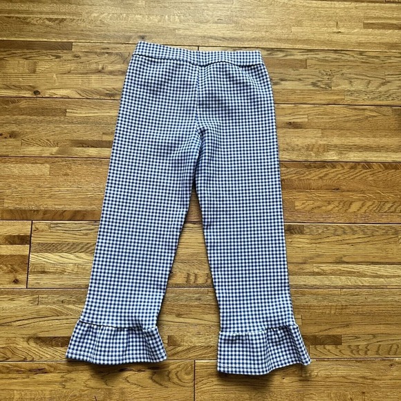 Janie And Jack Girls Gingham Ruffle Ponte Pants Size 6 - Picture 4 of 6